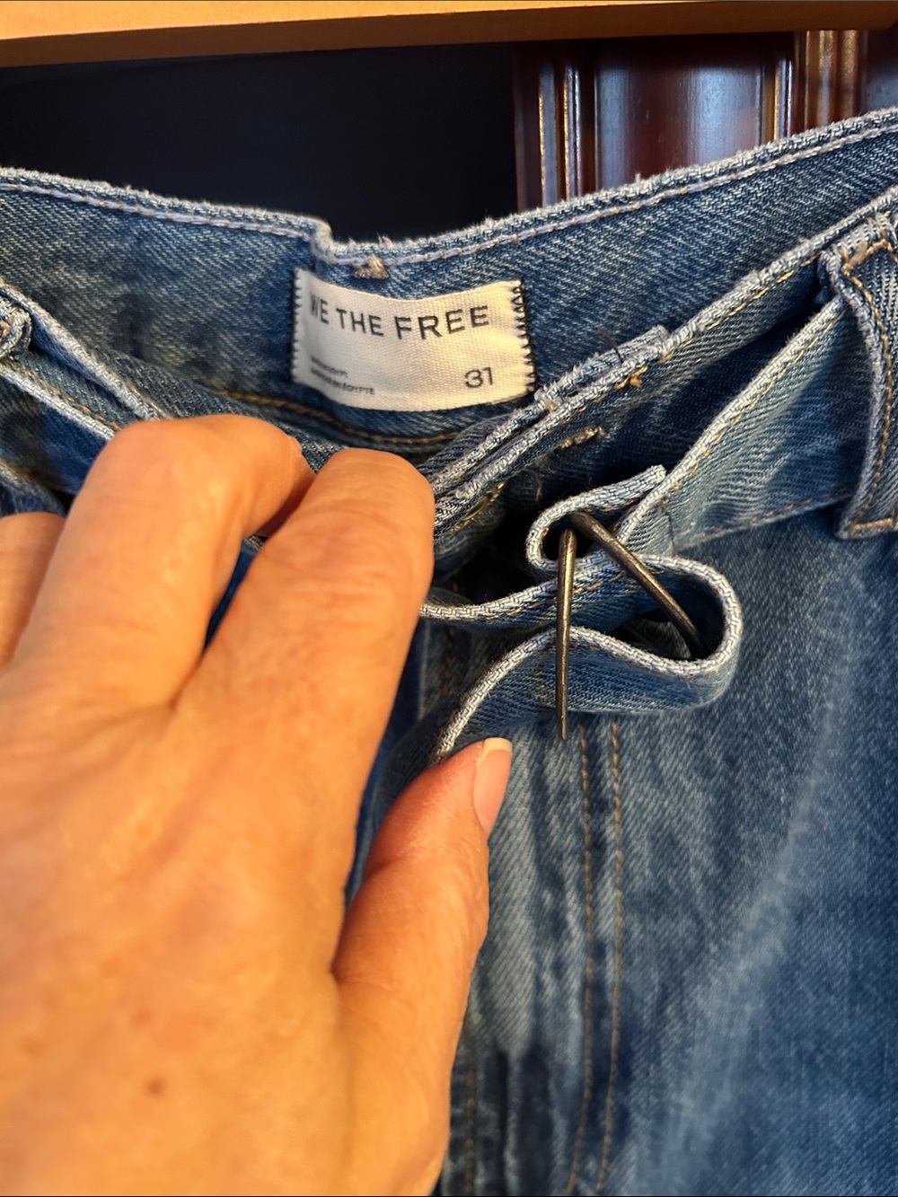 FREE PEOPLE x We The Free East Bay Cuffed Jeans/Spunky size 31 - Picture 14 of 16